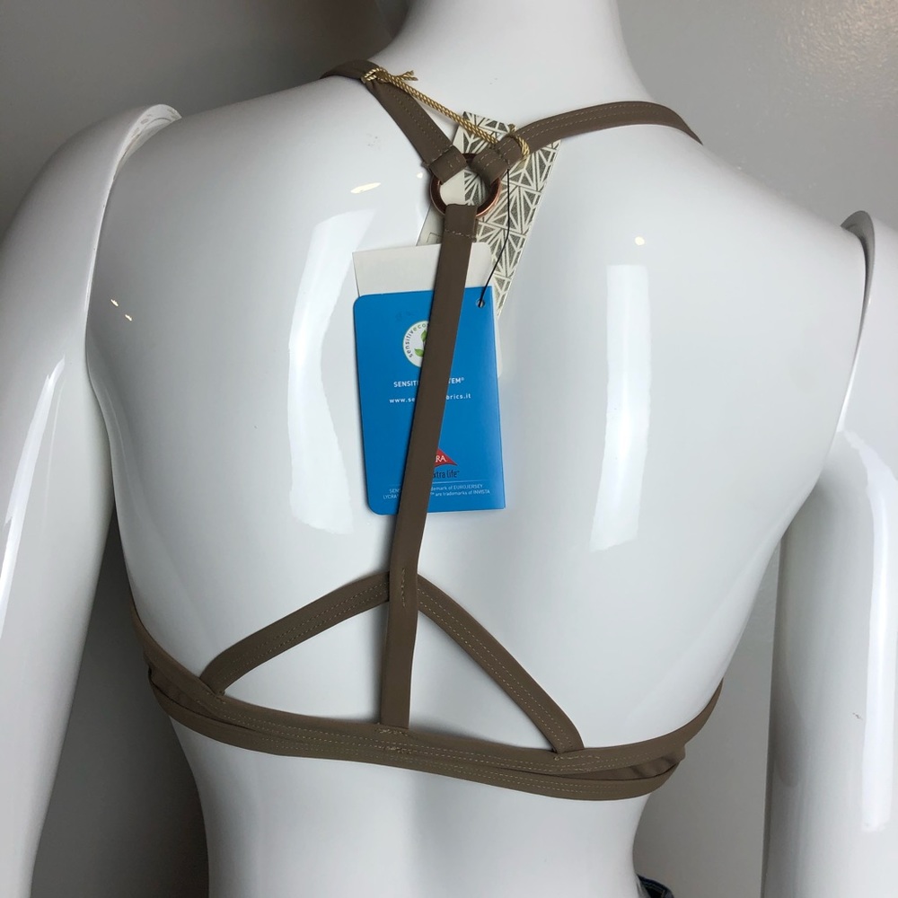 ECO Peace Brown Bikini Swimwear Top - Picture 7 of 15